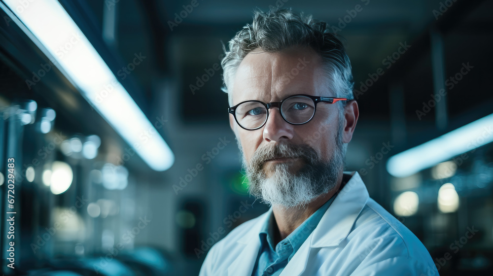 Fototapeta premium portrait of a doctor in a hospital Generative Ai