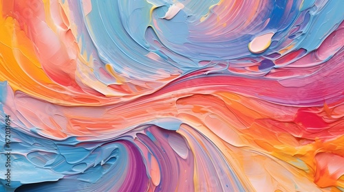 AI generated illustration of an abstract colorful background featuring wavy pattern