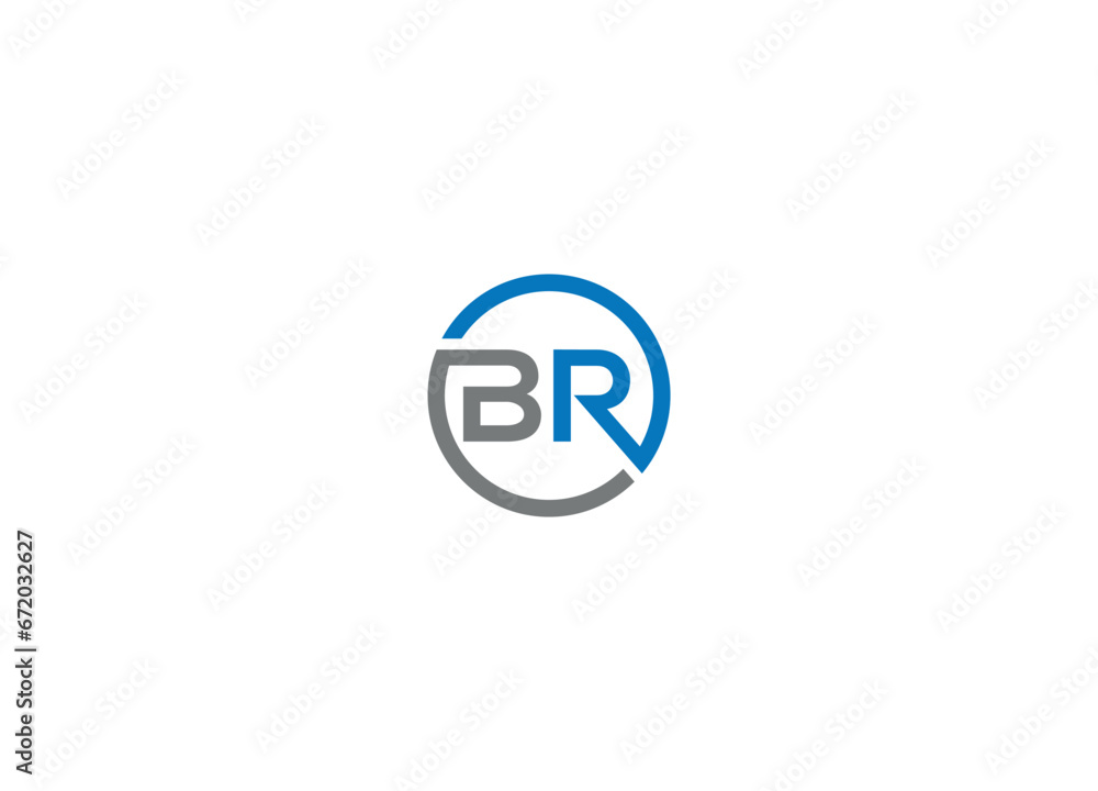 BR modern logo design vector icon template with white background BR modern logo design vector icon template with white background