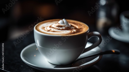 a cup of delicious cappuccino