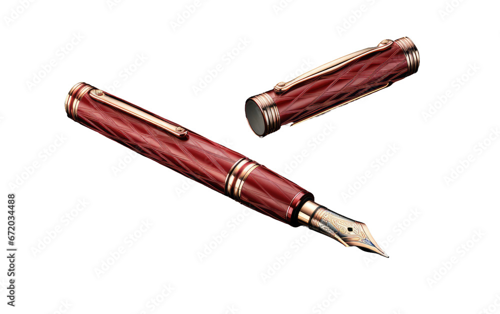 Ink Elegance The Artistry of a Fountain Pen on White or PNG Transparent Background. Ink Elegance The Artistry of a Fountain Pen on White or PNG Transparent Background.