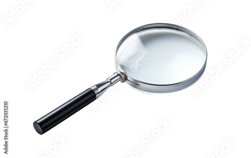 Lens of Clarity Exploring the Magnifying Glass on White or PNG Transparent Background.