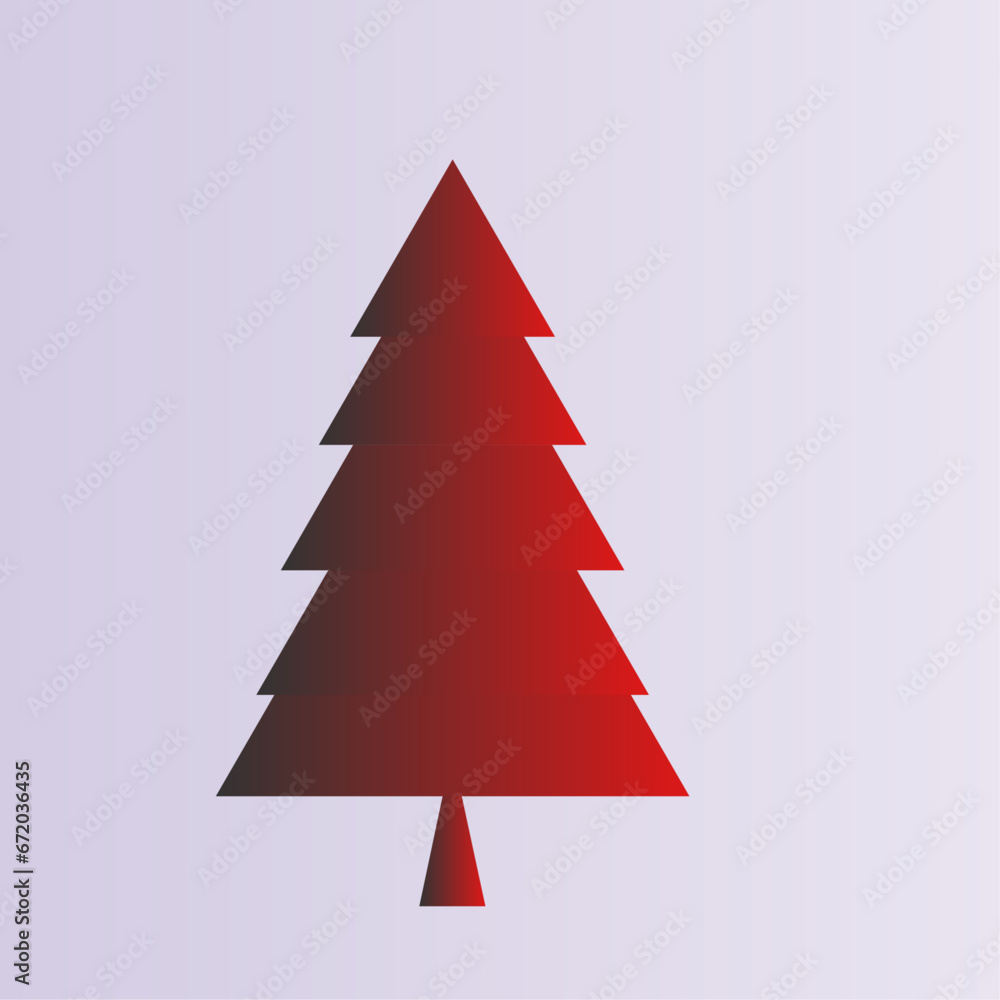 Christmas tree graphic vector, Christmas design elements,