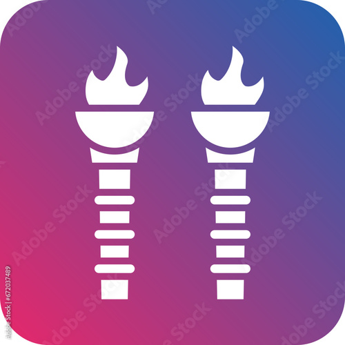 Vector Design Torch Icon Style