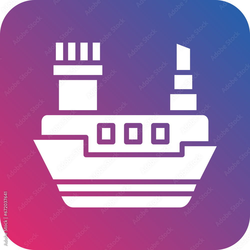 Naklejka premium Vector Design Ferry Boat Icon Style
