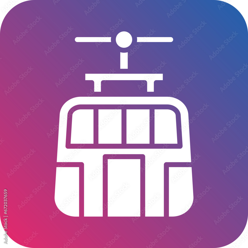 Obraz premium Vector Design Cable Car Icon Style