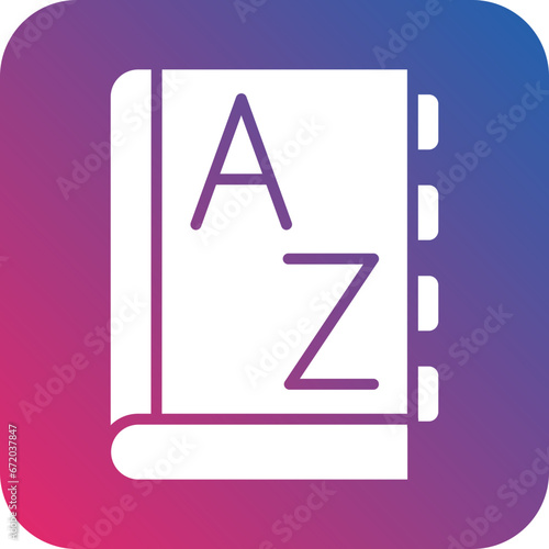 Vector Design Dictionary Icon Style