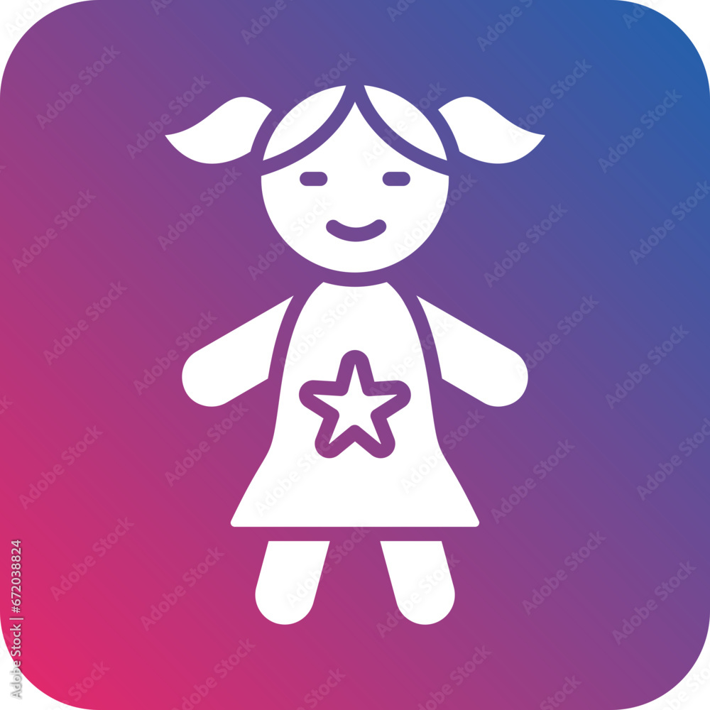 Vector Design Doll Icon Style Vector Design Doll Icon Style
