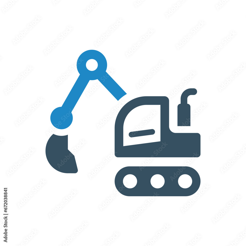 excavator icon vector illustration excavator icon vector illustration