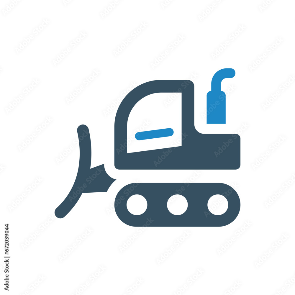 backhoe icon vector illustration