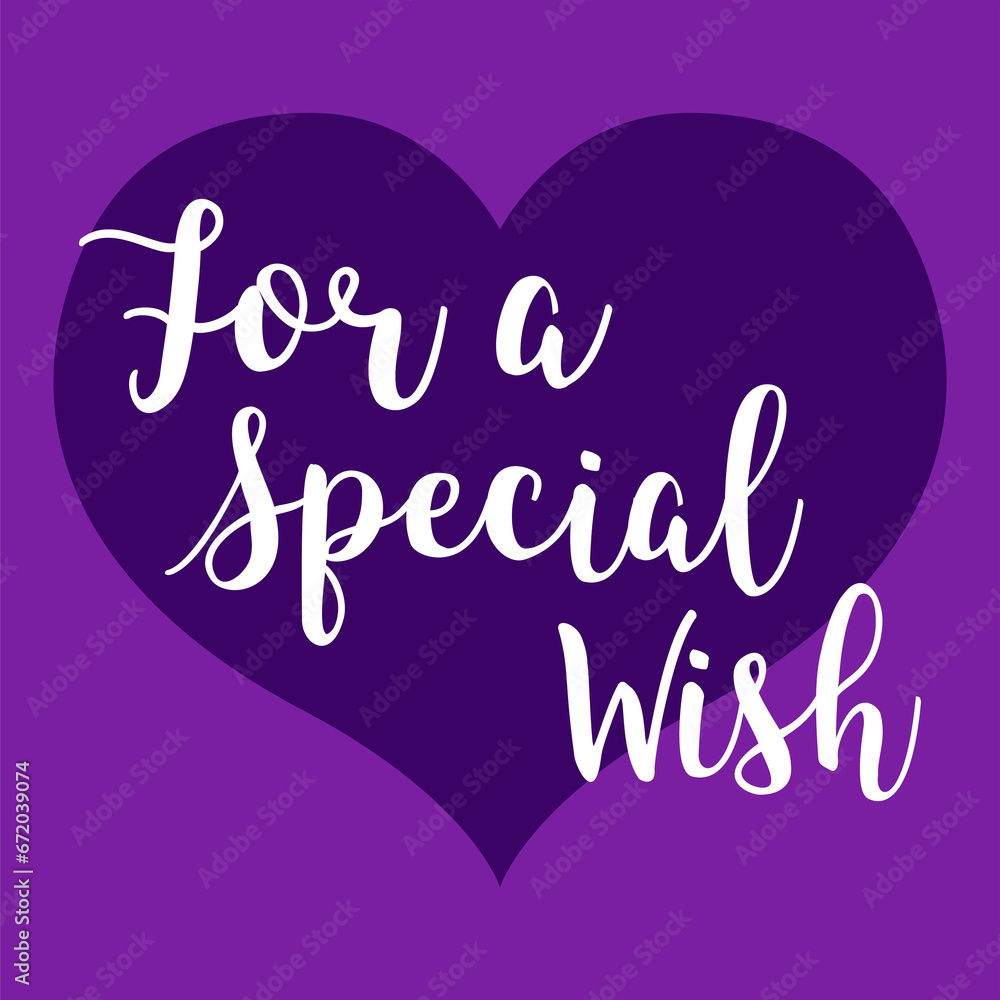 Digital png illustration of for a special wish text with heart on transparent background