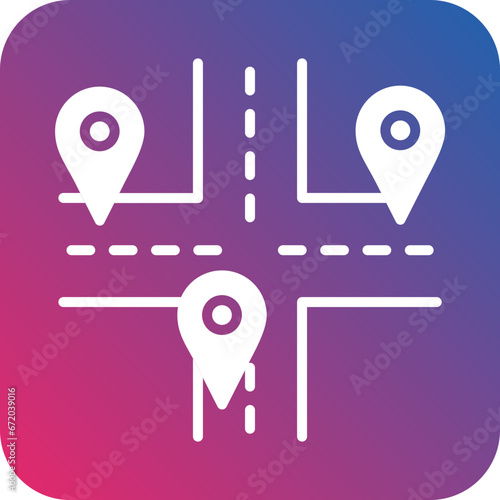 Vector Design Multiple Destinations Icon Style