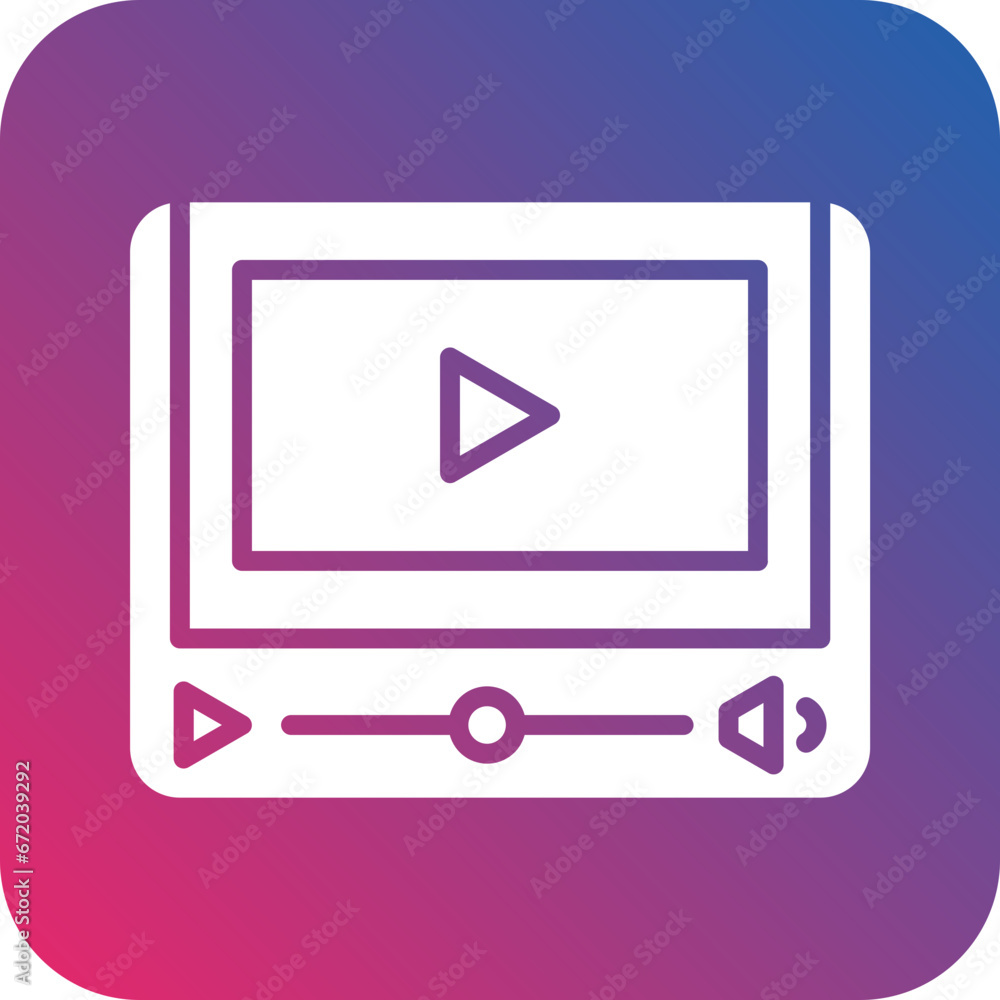 Vector Design Video Player Icon Style Vector Design Video Player Icon Style