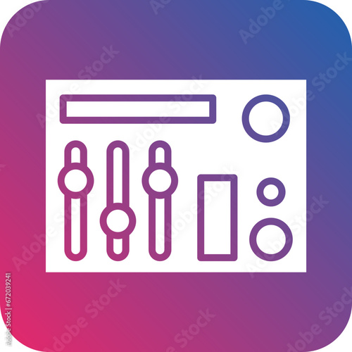 Vector Design Audio Mixing Icon Style