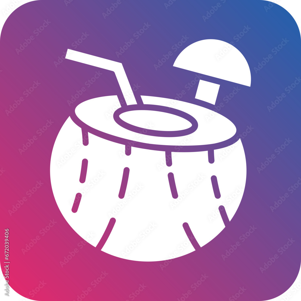 Vector Design Coconut Drink Icon Style Vector Design Coconut Drink Icon Style