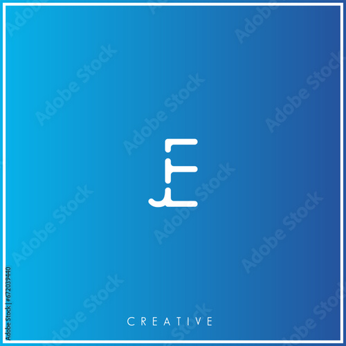 JE Premium Vector latter logo design Creative Logo. Vector Illustration logo. letters Logo. Creative Logo Minimal feminine monogram and logo. drawn wedding herb, elegant leaves. modern design. 
