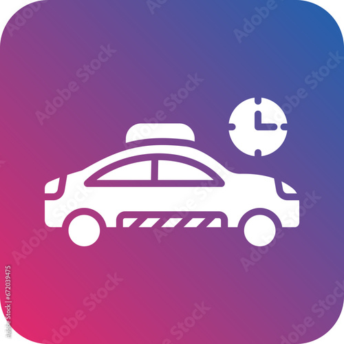 Vector Design Busy Taxi Icon Style