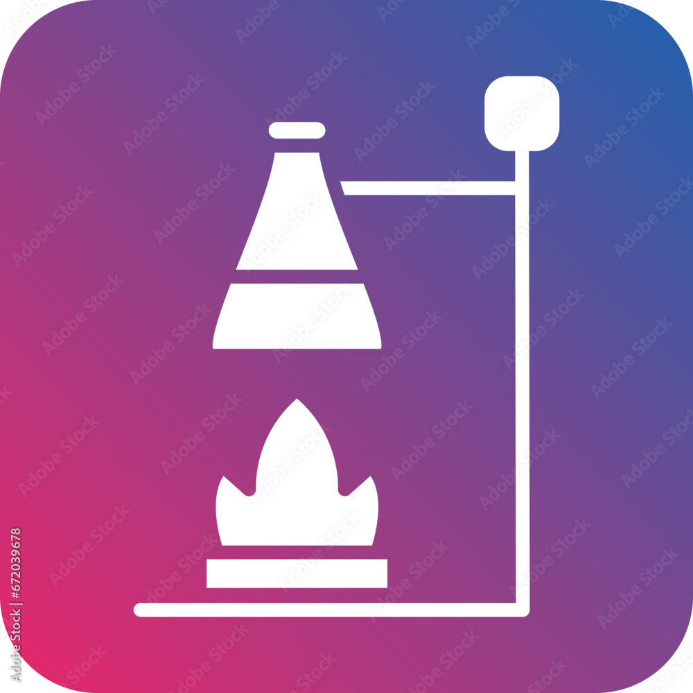 Vector Design Burning Flask Icon Style Vector Design Burning Flask Icon Style