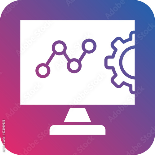 Vector Design Engineering Monitor Icon Style