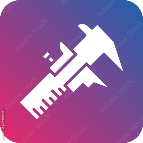 Vector Design Vernier Caliper Icon Style