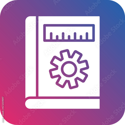 Vector Design Engineer Notebook Icon Style