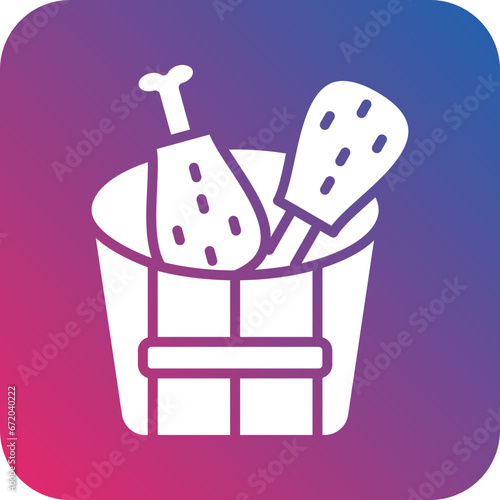 Vector Design Chicken Bucket Icon Style