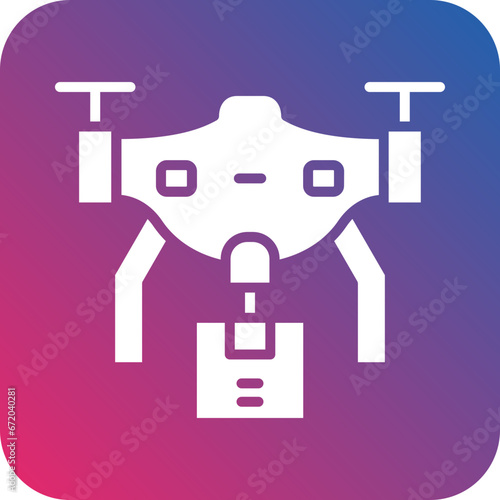 Vector Design Drone Delivery Icon Style photo