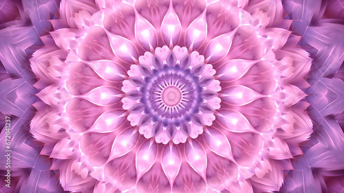 pink and white spiritual symbol, Pink mandala concentric flower center kaleidoscope