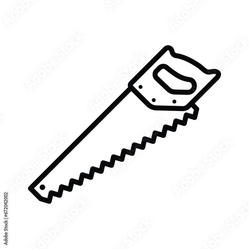 hand saw icon vector design template simple and clean