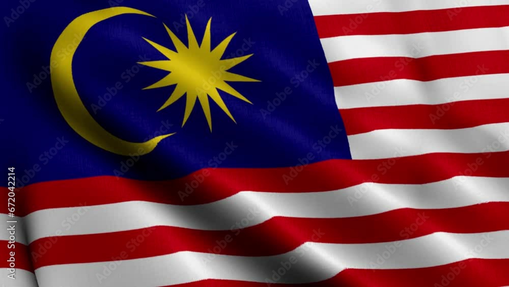 Malaysia Flag. Waving Fabric Satin Texture Flag of Malaysia 3D illustration. Real Texture Flag of the Malaysia Malaysia Flag. Waving Fabric Satin Texture Flag of Malaysia 3D illustration. Real Texture Flag of the Malaysia