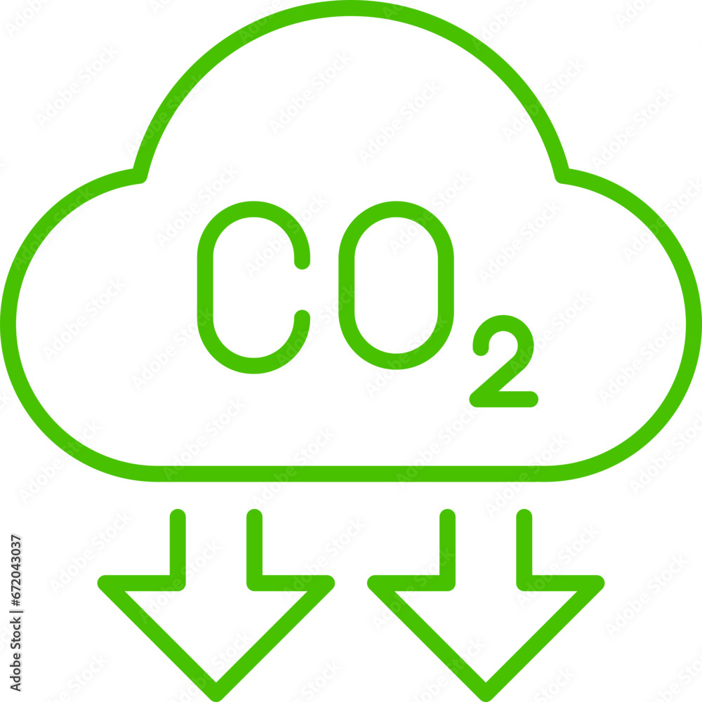carbon emissions reduction line icon illustration carbon emissions reduction line icon illustration