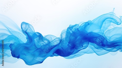 blue flow, blow expansion, blue ink. Abstract background
