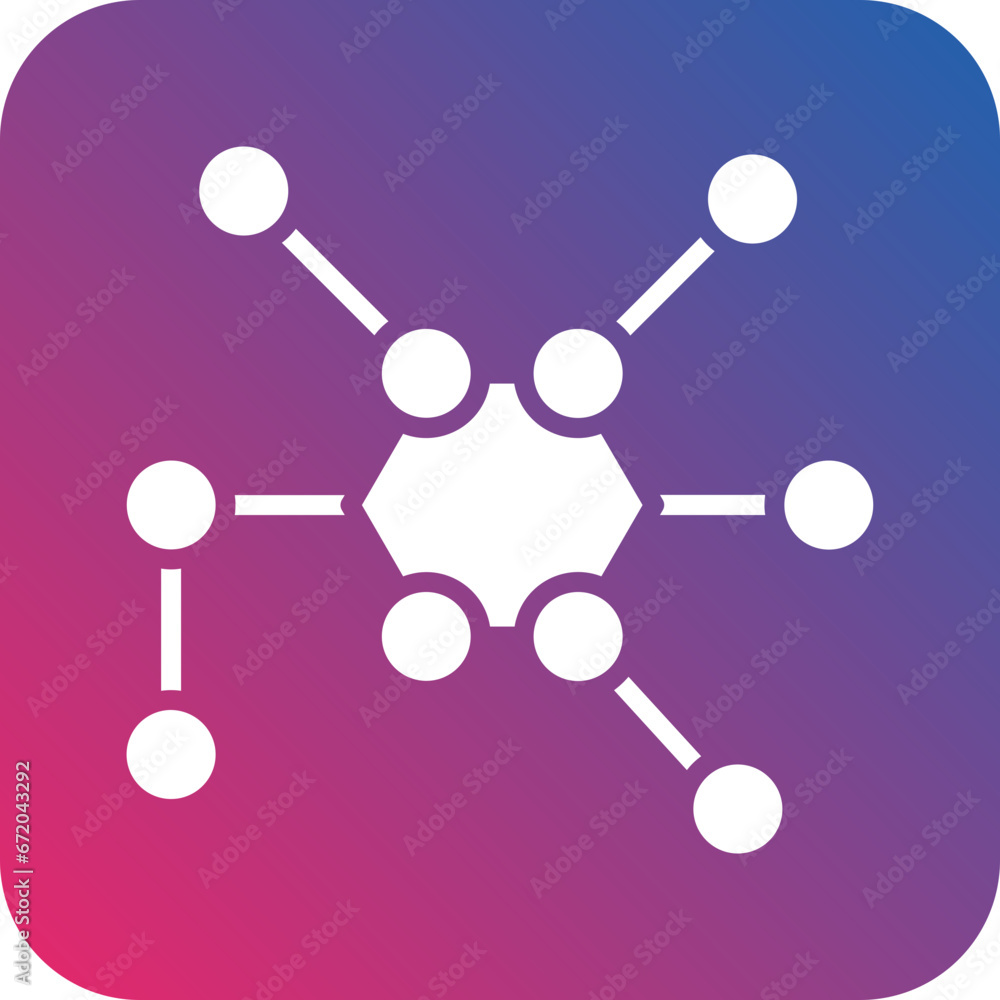 Vector Design Molecular Structure Icon Style