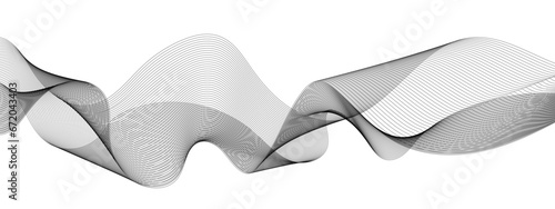 Abstract grey, white wavy smooth element swoosh speed wave modern stream curve and technology lines on transparent background.