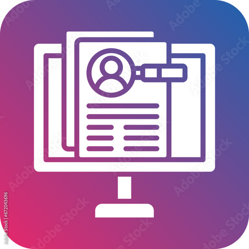 Vector Design Job search Icon Style