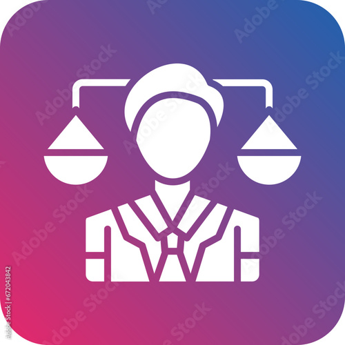 Vector Design Attorney Icon Style