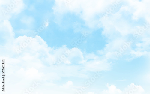 Background with clouds on blue sky. Sky landscape background. Blue Sky vector