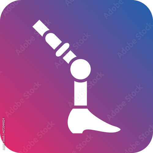 Vector Design Bionic Leg Icon Style