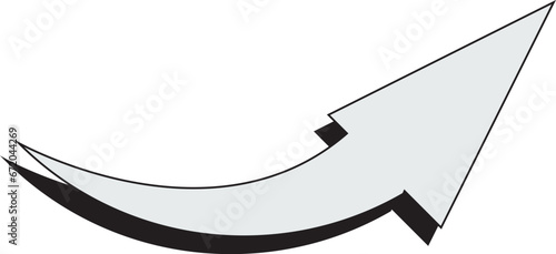 矢印＿影つき　白塗り
