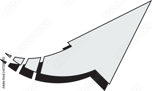 矢印＿影つき　白塗り
