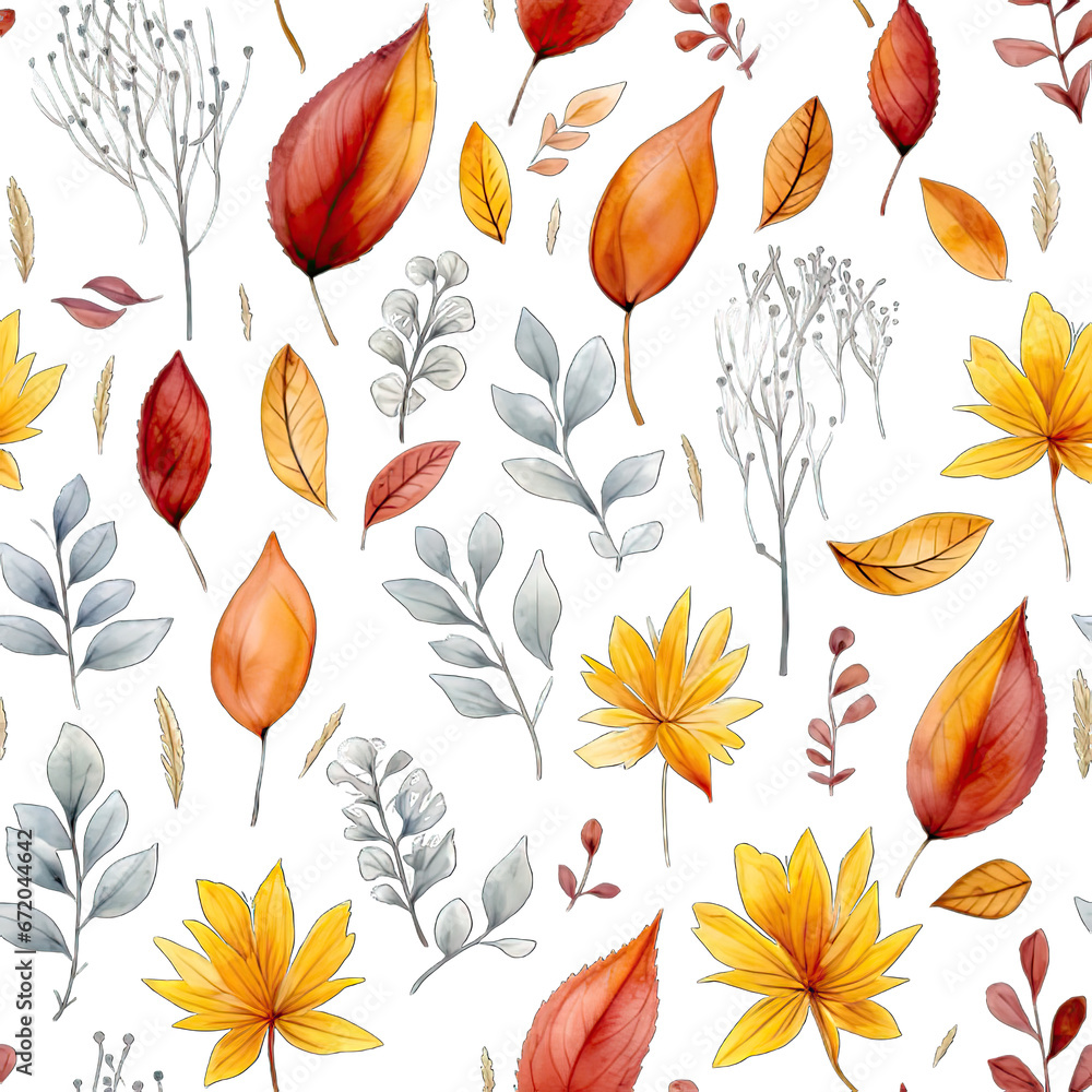 Seamless flowers illustration, created by AI. Seamless flowers illustration, created by AI.