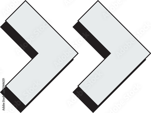 矢印＿影つき　白塗り
