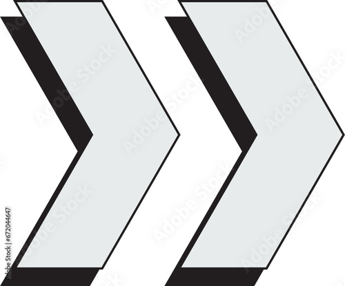 矢印＿影つき　白塗り
