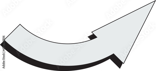 矢印＿影つき　白塗り
