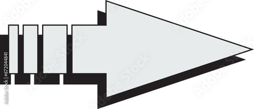 矢印＿影つき　白塗り
