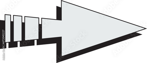 矢印＿影つき　白塗り
