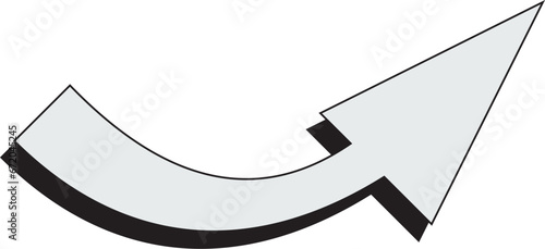 矢印＿影つき　白塗り
