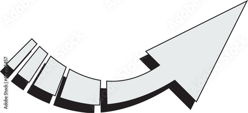 矢印＿影つき　白塗り
