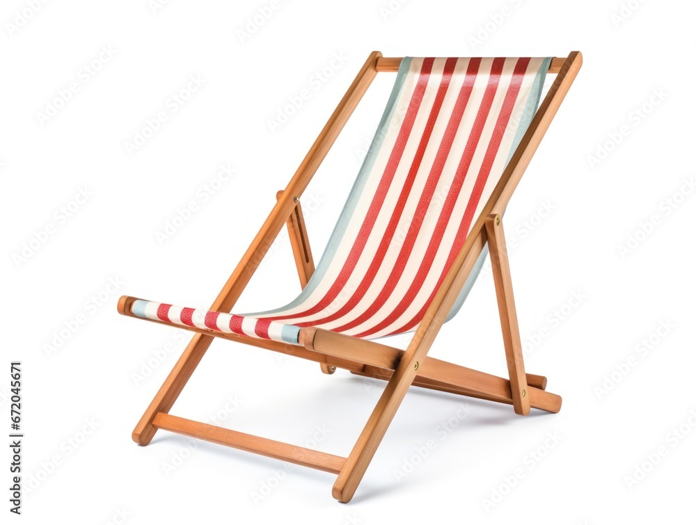 Colourful Deckchair isolated on white background