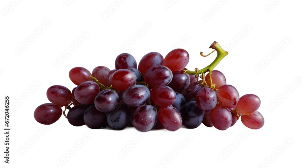 bunch of grapes transparent, white background, isolate, png